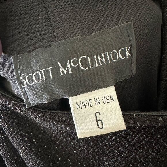 Scott McClintock Vintage 90s Black Beaded Formal Gown Maxi Dress Size 6 - Picture 5 of 11